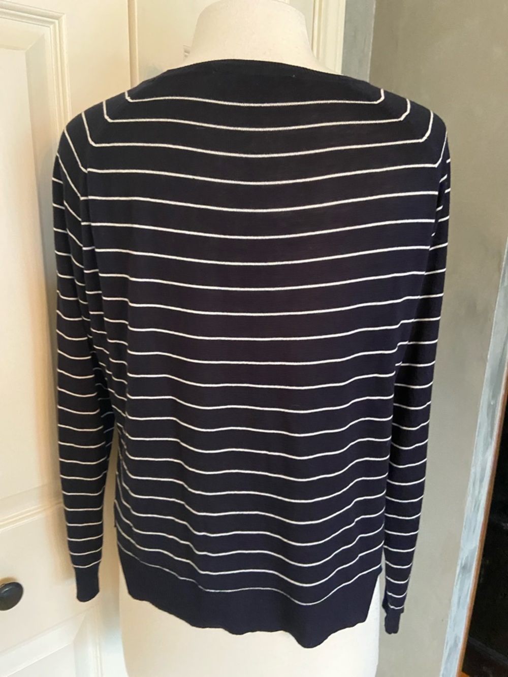 Zara Lightweight Striped Crew Neck Sweater - Picture 5 of 7